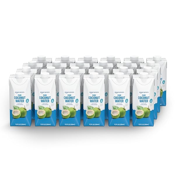 AMAZON GROCERY, PURE COCONUT WATER, NO ADDED SUGAR,...