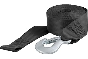 Curt Manufacturing 29007 2 In 20 Ft Nylon Winch Strap With Hook