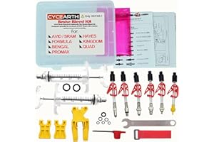 CYCEARTH Bicycle Brake DOT Oil Bleed Kit for Avid Sram Code5 Code R Juicy Ultimate Elixir Formula Hayes Bngal Hope Quad Hydraulic Disc Tools