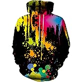 Yasswete Unisex Men's and Women's Novelty Hoodies 3D Fashion Digital Print Pullover Hooded Sweatshirts with Pockets