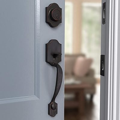 Buy Amazon Basics Handleset With Shelby Lever Single Cylinder Oil Rubbed Bronze Online In Indonesia B07j51rf99