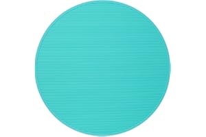PHENFOR Pet Grooming Table Non-Slip Mat - Padded Mat for at-Home Grooming Dogs and Cats,Bathing Mat for Pets, Diameter: 22.4inch/57cm (Turquoise Green, Diameter: 22.4inch/57cm)
