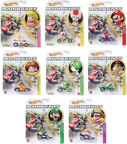 Hot Wheels Mario Kart Princess Dasiy Standard Kart con Flower Glider Vehículo de Juguete para niños de 3 años en adelante a Escala 1:64 con un Accesorio de Planeador Hot Wheels Mario Kart Princess Dasiy Standard Kart con Flower Glider Vehículo de Juguete para niños de 3 años en adelante a Escala 1:64 con un Accesorio de Planeador