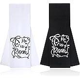Shimeyao 2 Pcs Christian Cross Football Pitching Towel with Hook and Loop Closure, Cotton Quarterback Sports Towel with Bible Cross for Football Jesus Faith White and Black