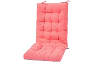 POMIU Rocking Chair Cushion Chair Cushions Chair Pad Chair Pads Sets Indoor Back Seat Cushion Office Chair Desk Chair Dining Chairs Home Kitchen Chair Room (Pink)