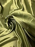 60" Sage Charmeuse Satin Fabric by The Yard for