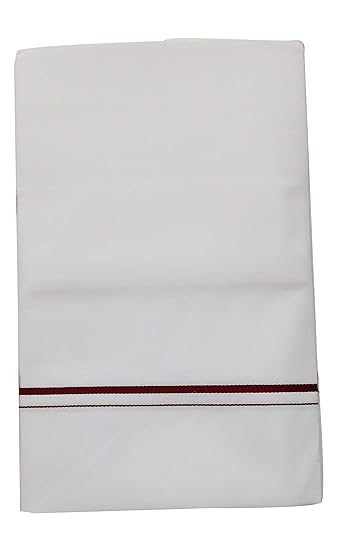Men's Bombay Dyeing Premium 100% Cotton Double Dhoti,Size-380CM*127Cm_S121,White