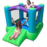 Action Air Bounce House - Inflatable Bouncing House with Blower for Indoor & Outdoor - Jump Bouncy Castle with Slide - Durabl