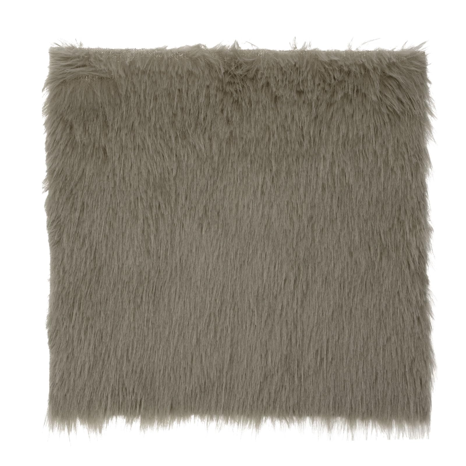 DMiotech 14"x14" Dark Brown Faux Fur Square Fabric, Fluffy Faux Fur for Crafts, Gnomes, Animal Costumes, Cushions