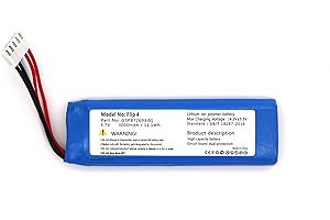 BORNMIO Battery Replacement for JBL Flip 4 GSP872693 01(3000mAh)