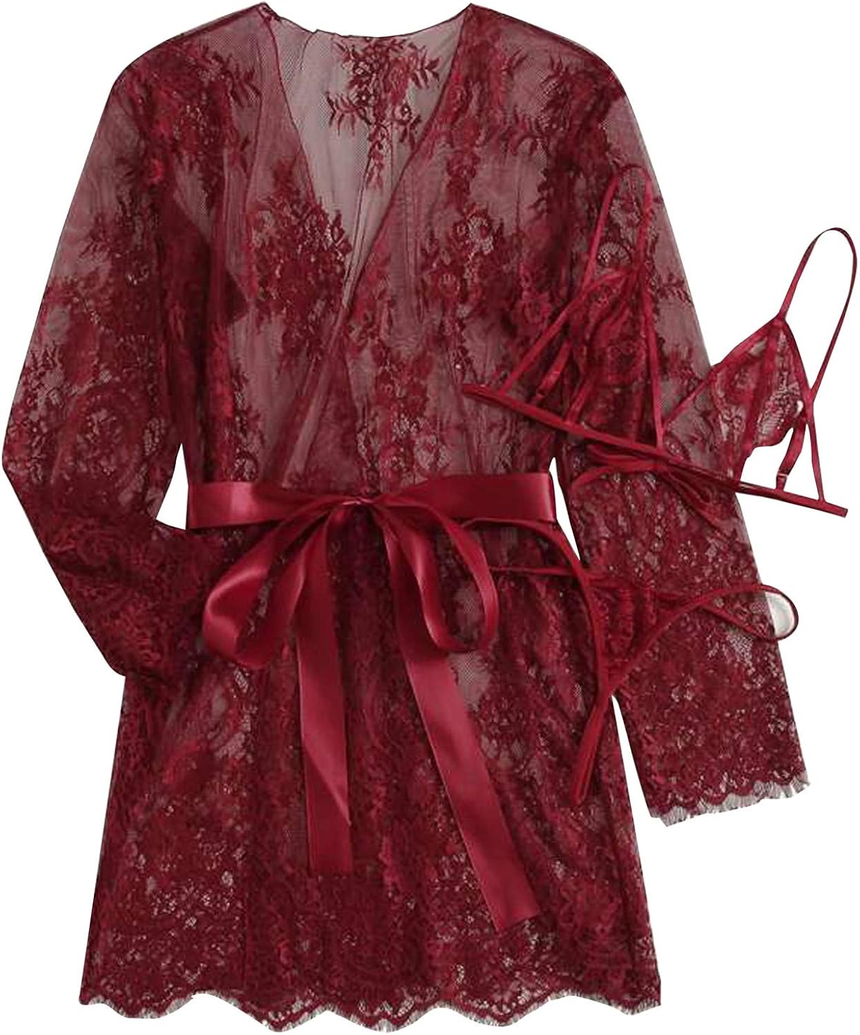 bademantel damen spitze