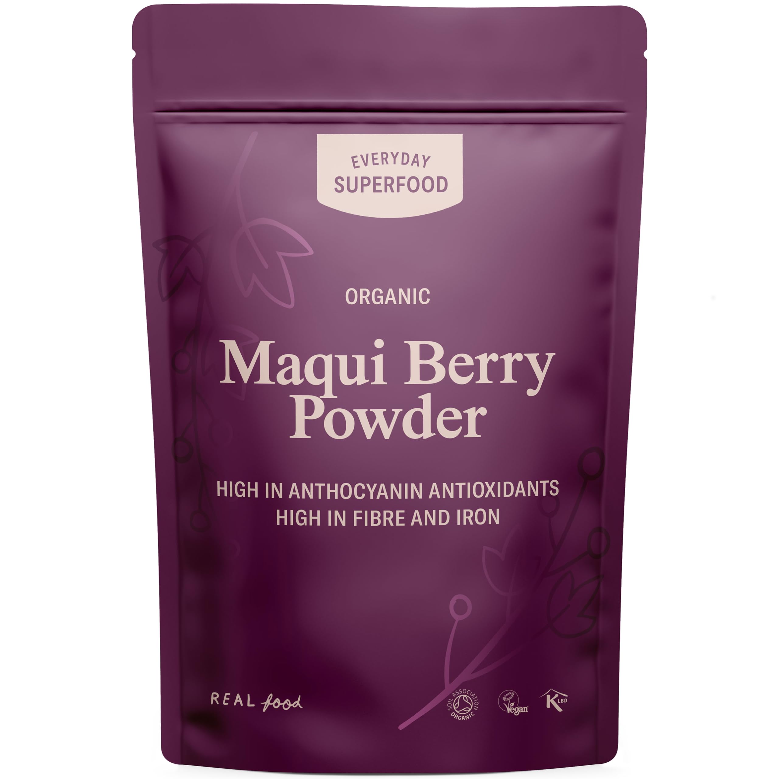 Everyday Superfood Organic Maqui Berry Powder 190g Great with a Frozen Acai & Maca Bowl, Freez Dried Fruit Powder