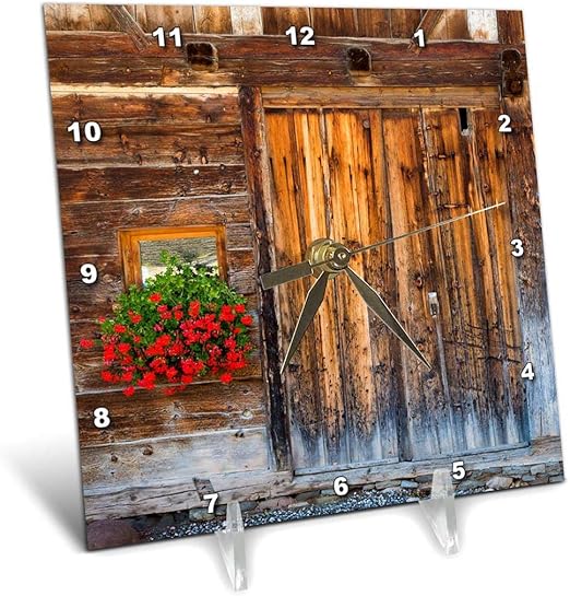 Amazon Com 3d Rose Rustic Barn Door And Flowers Santa Maddalena