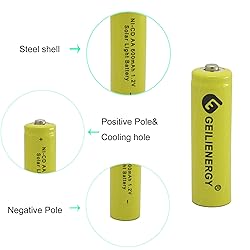 GEILIENERGY Solar Light AA Ni-CD 600mAh Rechargable