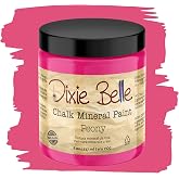 Dixie Belle Paint Company Chalk Mineral Paint - Peony (8oz) | Matte Hot Pink Chic Chalk Mineral DIY Furniture Paint , Cabinets,Eco-Friendly Low Odor Wood, Metal &amp; More