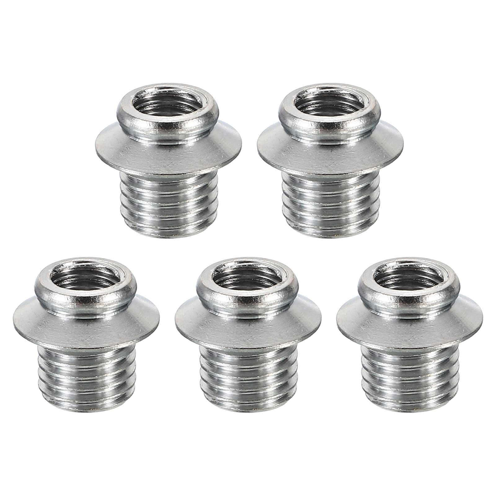 PATIKIL Thread Reducing Nut, 5 Pack M8 Male to M6 Fine Thread Female Gooseneck Hose Adapter Bracket Conversion Nut for Microphone Gooseneck Hose