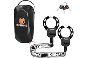 FONGKE Scooter Lock Anti Theft, Bike Locks Heavy Duty with Waterproof Bag, 36.22in Bike Chain Lock, Electric Scooter Accessories, Security Bicycle Locks for E-Scooters, E-Bikes, Motorcycles
