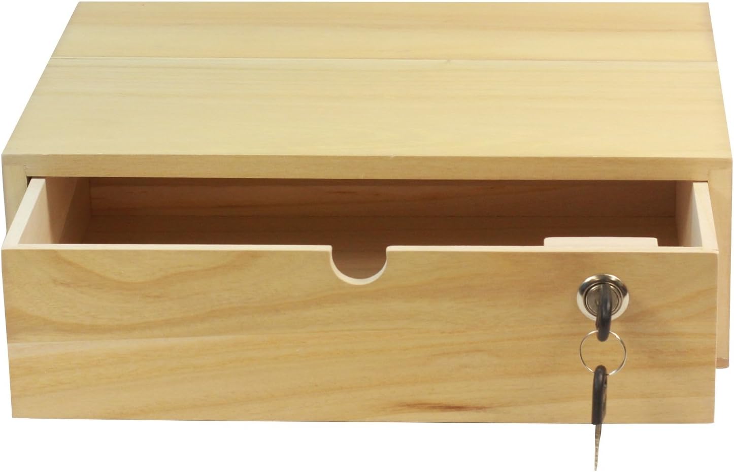 GOLDBEARUK Wooden Lock Box – Computer Screen Stand – Keepsafe Box ...