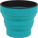 Lifeventure Silicon Ellipse Collapsible Mug Teal - Portable Camping Cup