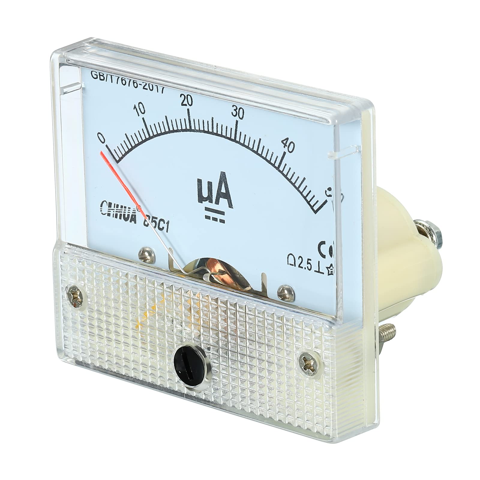 YOKIVE Analog Panel Ammeter, 85C1 Ampere Meter Current Tester, Great for Office, Art, Home, Daily Use (DC 0-50uA)