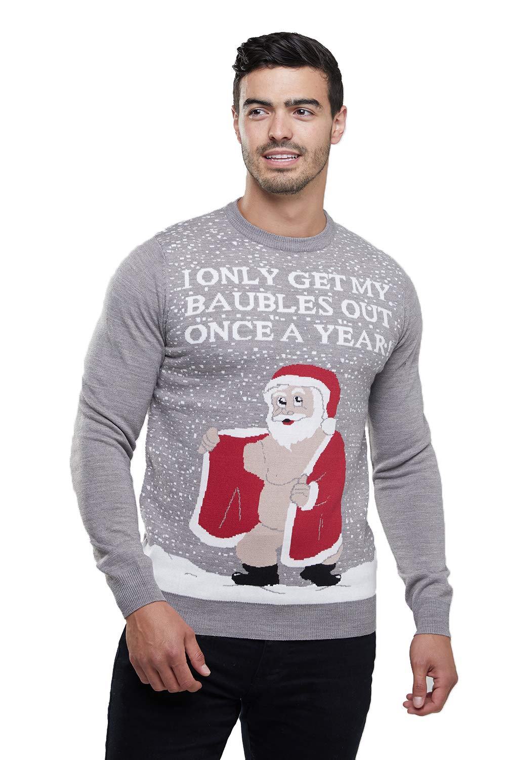 broken standard christmas jumper