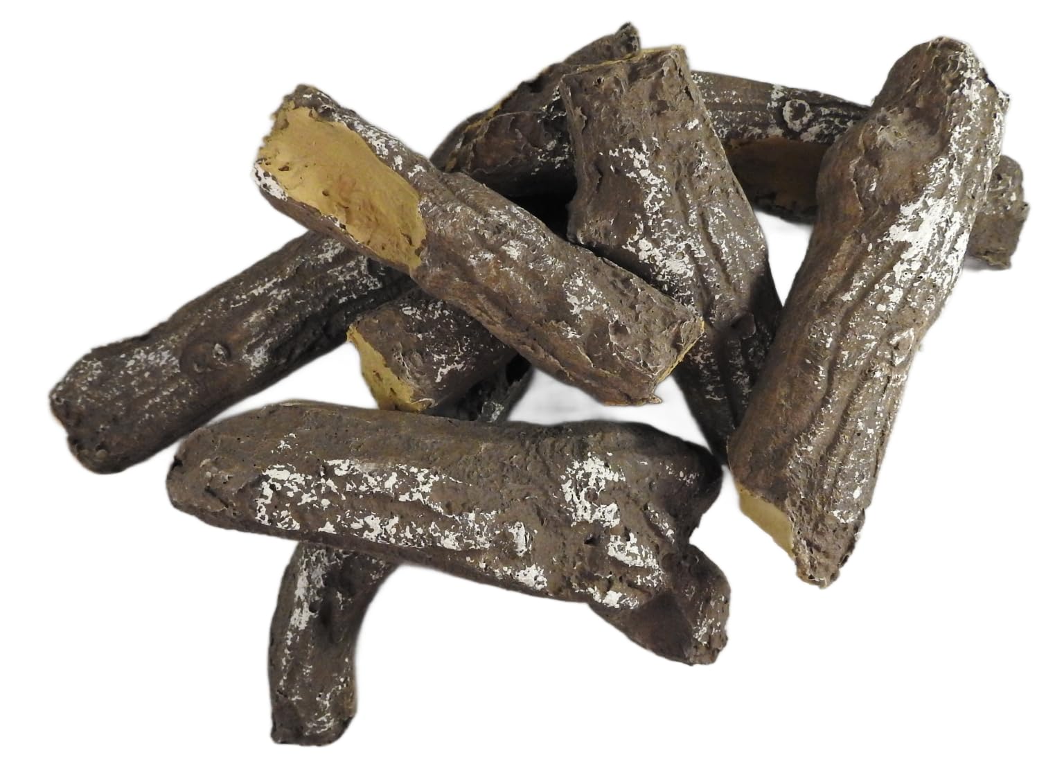 The Stove Wizard Brown Ceramic Fibre Log Set β 8-Piece Replacement Logs for Gas Fire, LPG, Electric Fireplace & Bio Ethanol Burner β Heat-Resistant Fuel Effect