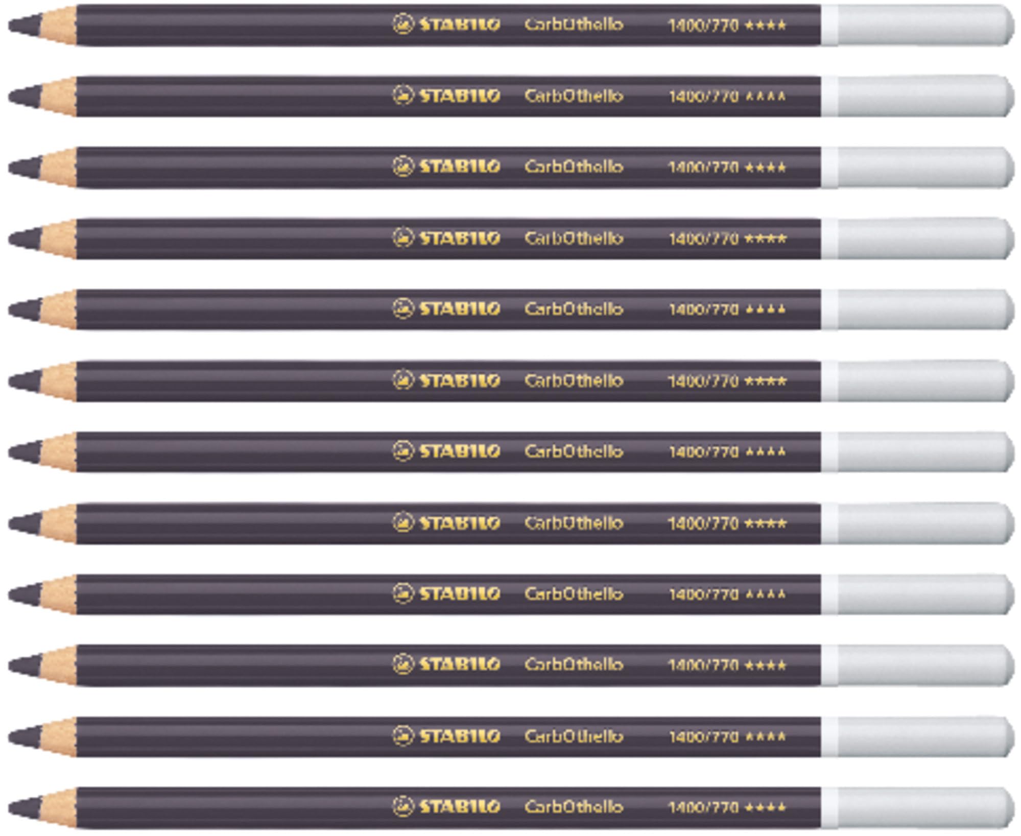 STABILO CarbOthello - Chalk-Pastel Pencil - Pack of 12 - Payne's Grey