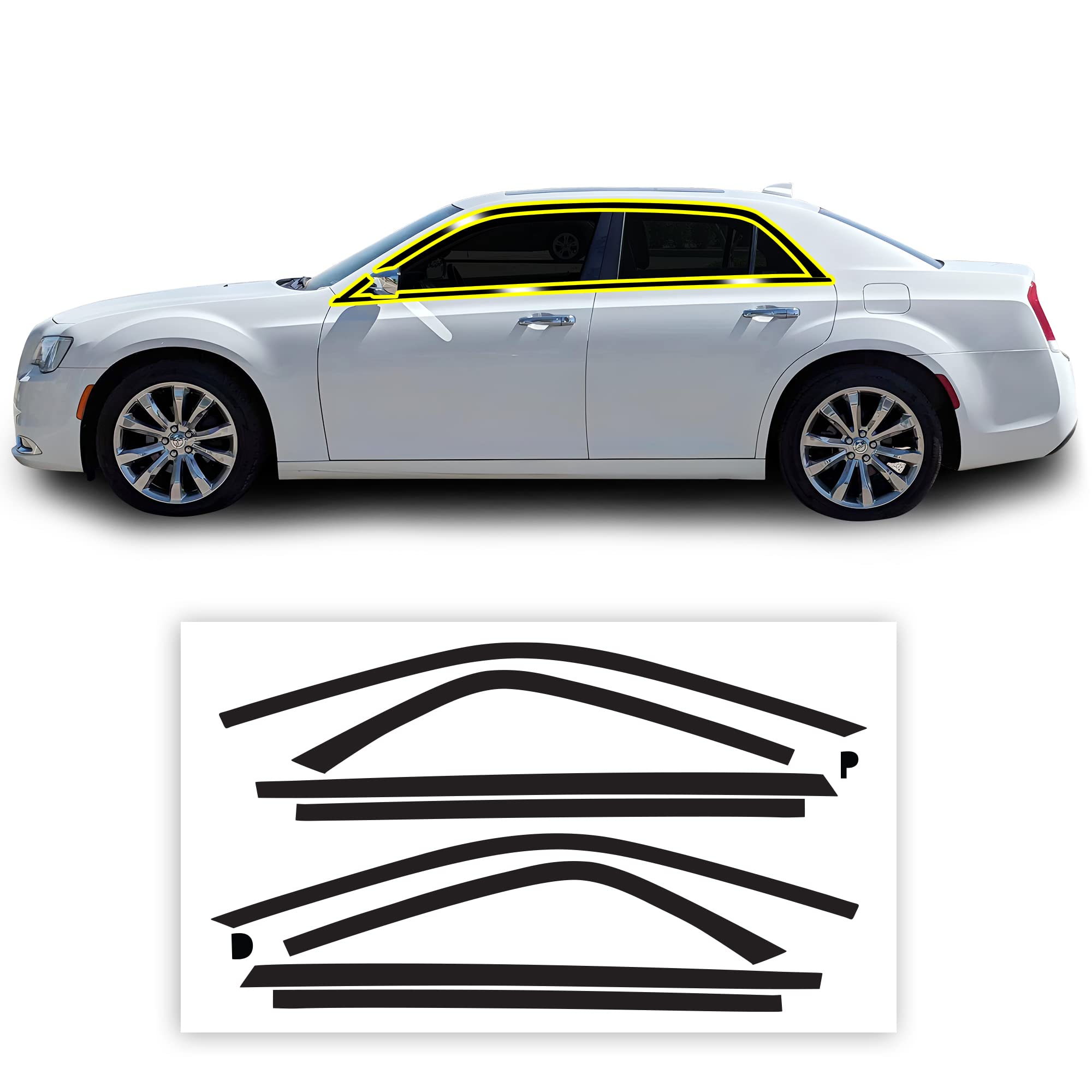 Mini Gen 2 | Gloss Black Belt Line Kit Window Trim Vinyl De