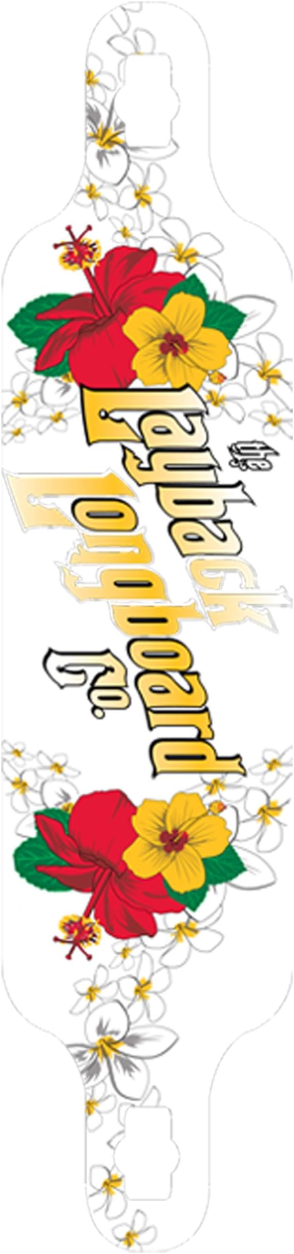 Layback Hibiscus Drop Thru Skateboard Deck (36 x 8.75)