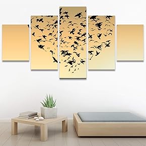 SIGNWIN 5 Panel Canvas Wall Art Modern Art...