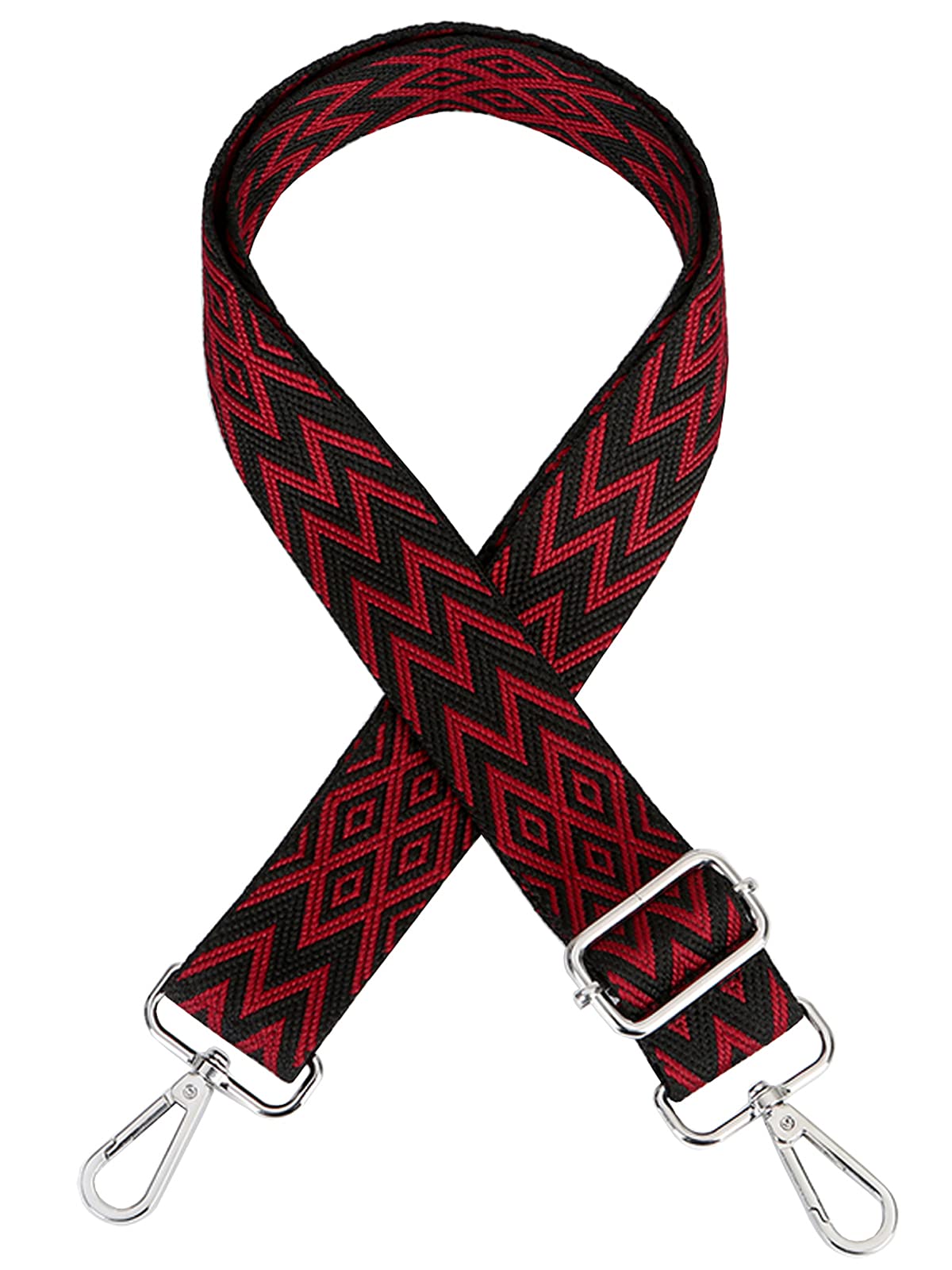 ZYLDK Adjustable Wide Shoulder/Crossbody Canvas Bag Strap - Red - 80cm - 140cm x 3.8cm - Nylon - Compatible with Passenger Car