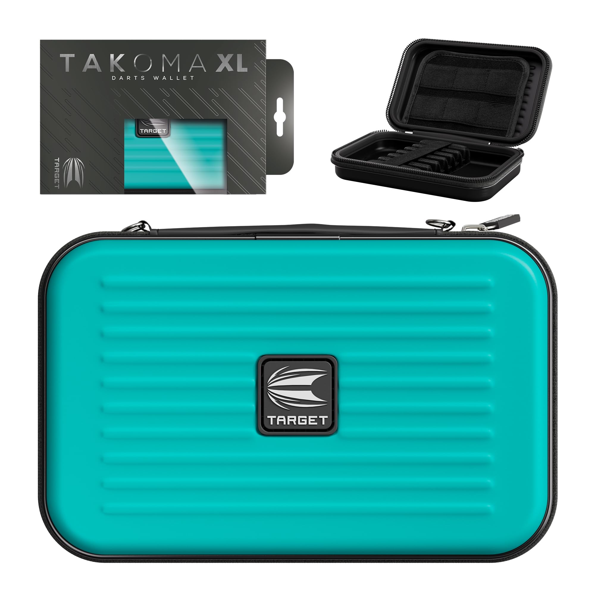 Target Darts Takoma XL Darts Wallet, Aqua - Darts Case Holds 6 Darts, Protective EVA Dart Holder with Double Zip Lock Inner Pouches - Professional Darts Accessories