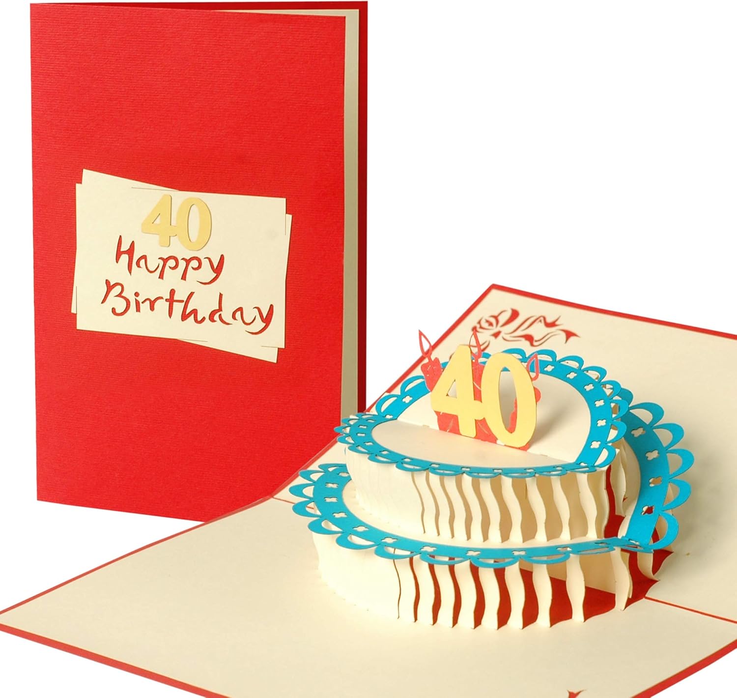 Fournitures D Ecole Fournitures De Bureau Cadeau Bons G14 2 Gateau Danniversaire 40 Ans Carte Faite A La Main Happy Birthday Carte Danniversaire Meueneagrama Com