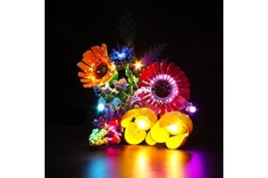 ZOVESY LED Light Kit for Lego Wildflower Bouquet 10313 Artificial Flowers with Poppies and Lavender, Decoration Lights Valentines Day Gift (Lights Only, No Lego Models)