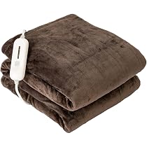 Amazon.com: Tefici Electric Heated Blanket Throw, Super Cozy Soft 2-Layer  Flannel 50 x 60 Heated Throw with 3 Fast Heating Levels u0026 4 Hours Auto  Off, Machine Washable, ETLu0026FCC Certified, Home Office
