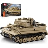 Reobrix Tiger I Tank Building Block Set WW2 Military German Tank Model Toys | World of Tanks Authorized Products 77031,Army Toys Building Kit,Ideal Gift for Boys Age 14+,1138 PCS