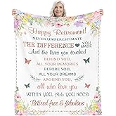 Kesidilo Classy Retirement Gifts for Women2025, Retired Gift for Women Coworker, Coworker Leaving Gifts Blanket 50"x60", Retirement Decorations for Women, Womens Goodbye Gifts, Going Away Gifts Idea