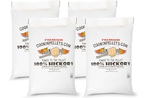 CookinPellets Premium Hickory Grill Smoker Smoking Wood Pellets, 40 Pound Bag (4 Pack)