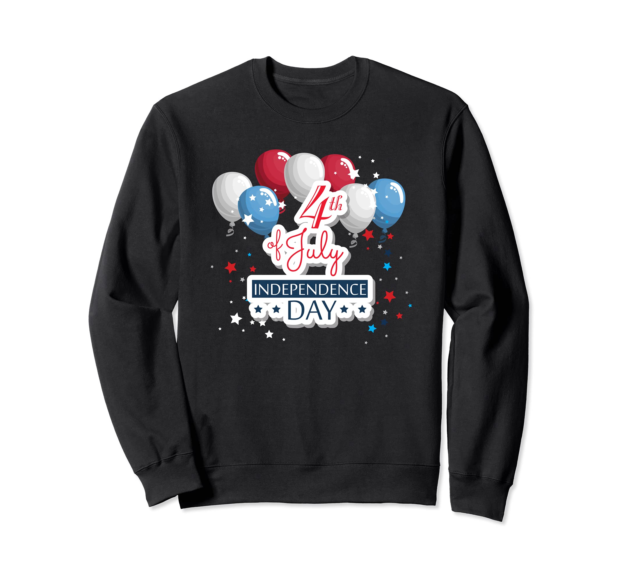 4th of July Independence Day Red White Blue Balloons Sweatshirt