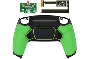 eXtremeRate Green Rubberized Grip Programable Rise 2.0 Remap Kit for ps5 Controller BDM 010 BDM 020, Upgrade Board & Redesign