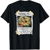 Jurassic Park Missing Pet T-Rex Poster Taped Graphic Tee T-Shirt