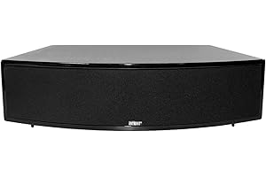 Earthquake Sound Theia Center Channel Speaker - (4) 4" Kevlar Cone Woofers, (2) 1" Silk Dome Neodymium Tweeters, and 10" SLAPS Passive Radiator - Single, Hi-Gloss Piano Black