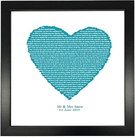 Amazon waygod ジェイソン マイズ Have It All Song 歌詞 パーソナライズされたプリント ハートプリント カスタマイズされたギフト ウォールプリント 結婚記念日 ロマンチックなギフト アートフレーム ポスター オンライン通販