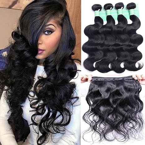 Brazilian Hair Body Wave 4 Bundles Deals Remy Human Hair