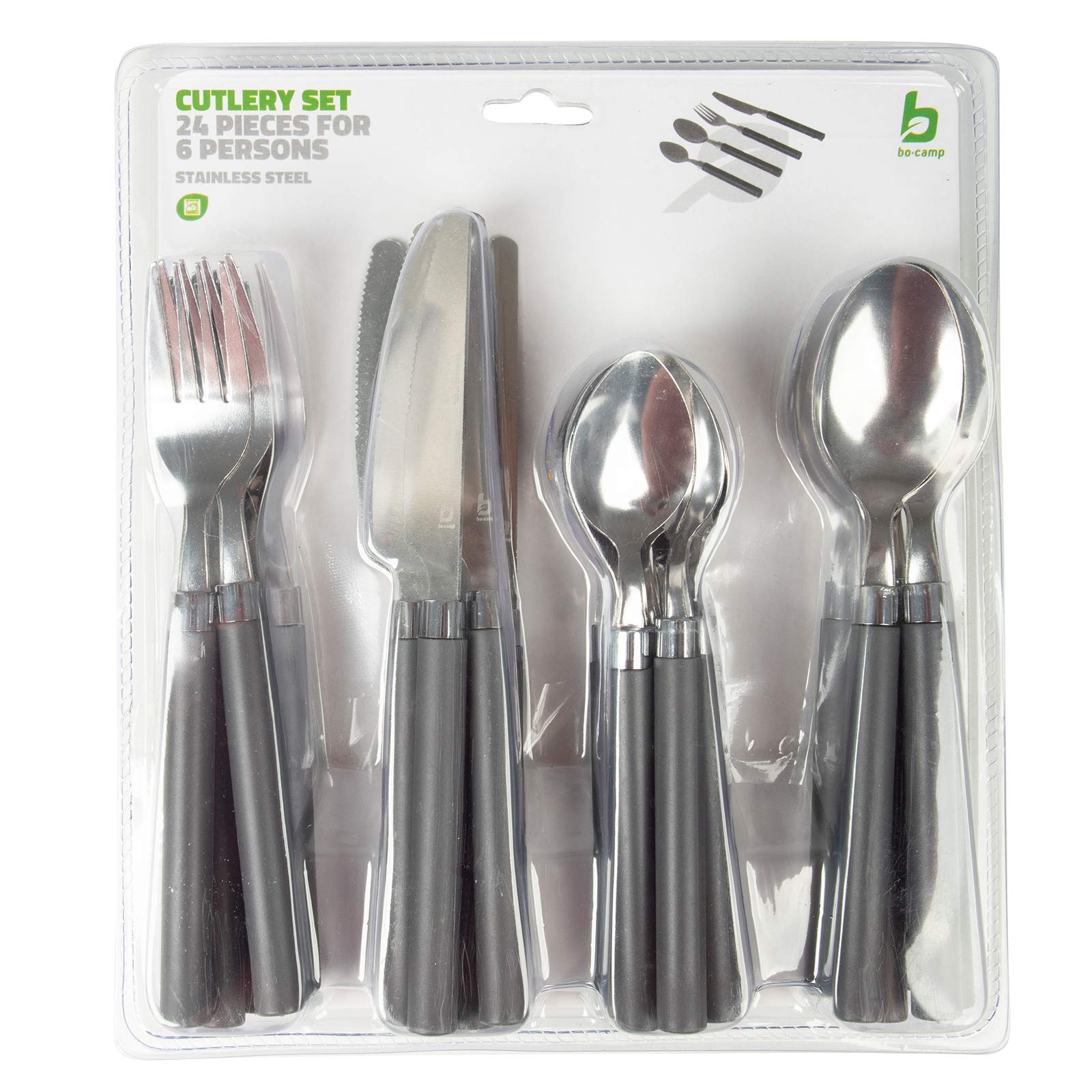 Bo-Camp - Cutlery set - blister pack - 24 pieces - 6 person