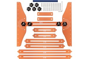Neitra Stair Tread Template Tool – Solid Metal Stairs Jig for Accurately Measuring Angle and Length, Dual-Use Sliding Rod and Wooden Strip, Suitable for Stairs, Risers and Partition