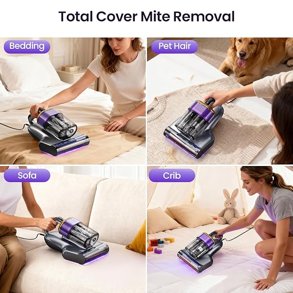 IRONSPIRE BED VACUUM CLEANER, MATTRESS VACUUM WITH 2 ROLLER BRUSHES 253.7NM UV-C LIGHT & ULTRASONIC,145°F HEAT, HEPA FILTER, 18KPA SUCTION 650W POWERFUL HANDHELD VACUUMS FOR DUST & PET HAIR(CORDED)