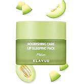 Klavuu Melon Lip Sleeping Mask Overnight for Chapped Lips (0.7oz) | Daily lip moisturizer, treatment for very dry lips, Korea