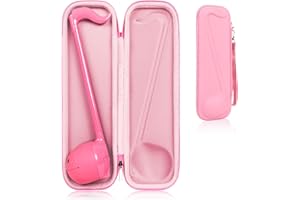 SNAWIKIBAG Carrying Case Compatible for Otamatone Japanese Electronic Musical Instrument, Portable Synthesizer Designed for Otamatone Music Toy Storage Bag with Hand Strap, Pink,Case Only