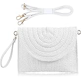 COOKOOKY Straw Clutch Handbag Summer Beach Straw Purse for Women woven Envelope Bag | Straw, Summer, Beach, woven, Straw, Summer, Beach, woven